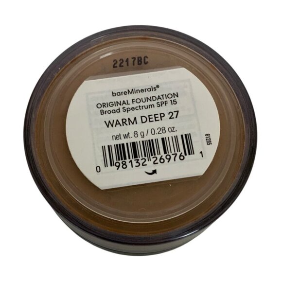 BareMinerals Original Foundation SPF 15 Warm Deep 27 Loose Powder 8g /.28 oz - Picture 3 of 4